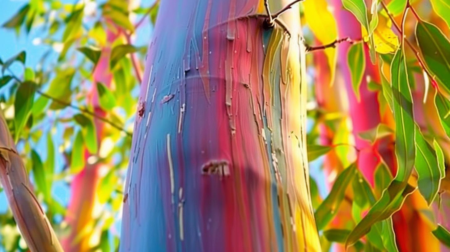 Rainbow Eucalyptus Tree Seeds - 2000 Seeds - Vibrant Colored Bark, Unique Eucalyptus deglupta for Stunning Landscaping