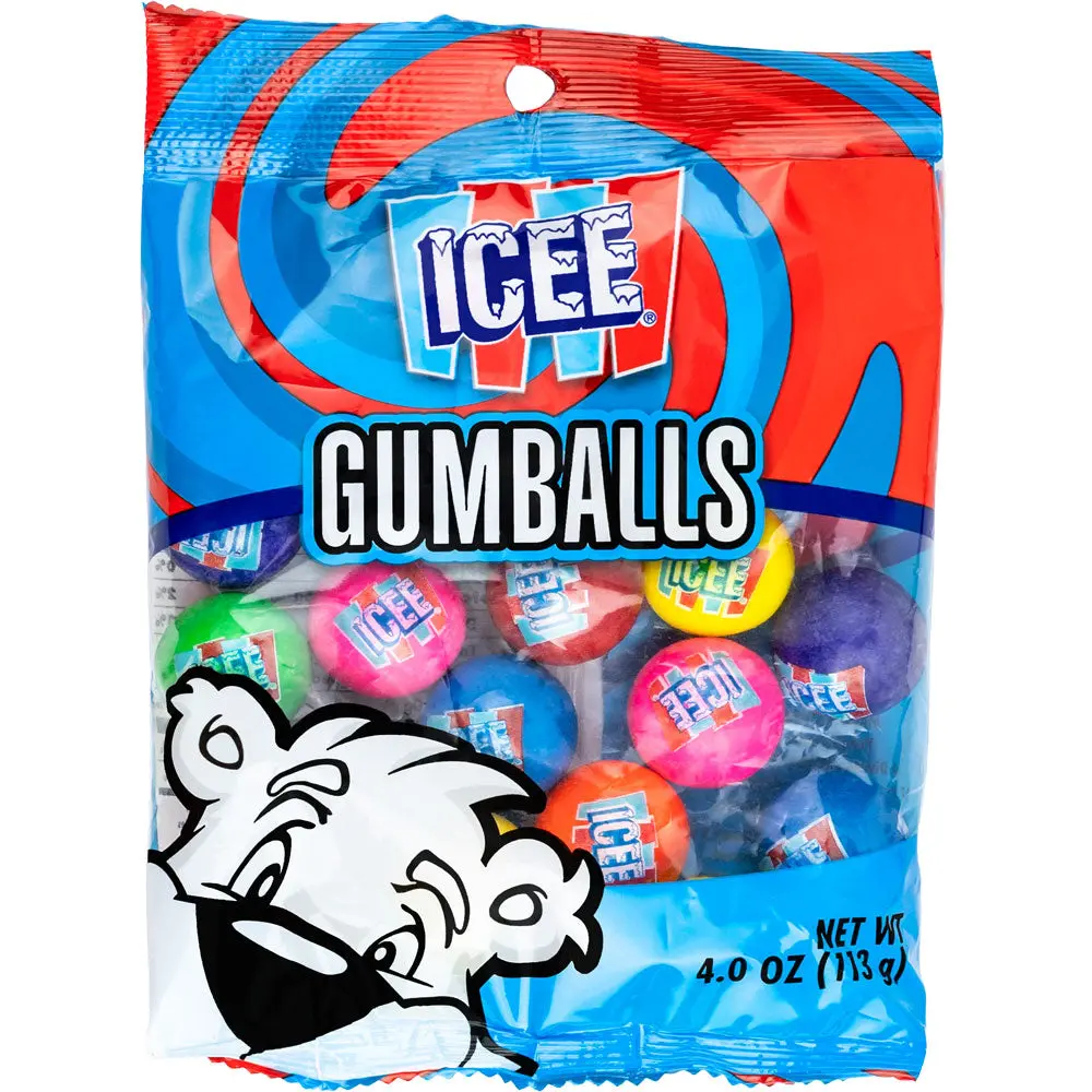 ICEE Gumballs | Assorted Flavored Gumballs with ICEE Logo | 4 oz Bag