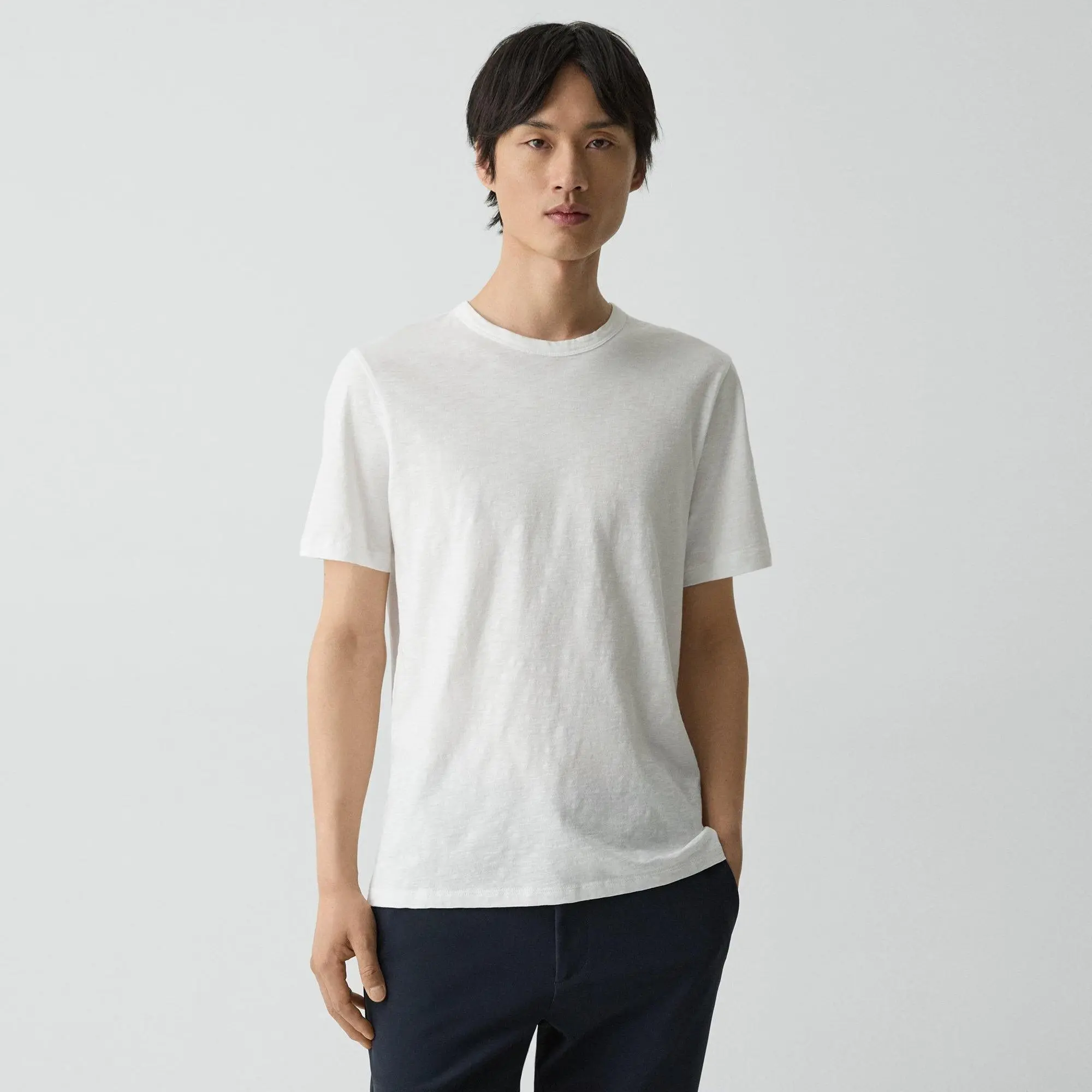 Theory Men’s Essential Tee in Cosmos Slub Cotton