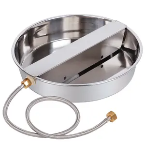 Automatic Dog Water Bowl Dispenser Large Breed Outdoor Stainless Steel Pet Waterer with Float Valve Auto Fill Dog Waterer for Large Dogs Cats Chicken Livestock