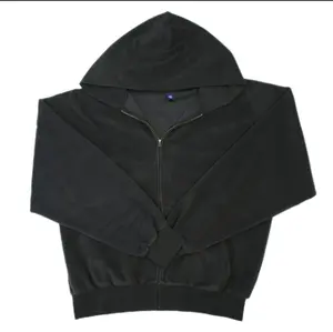 Polar Fleece Zip Up Hoodie - Yeezy Gap - Unreleased Black Polyester