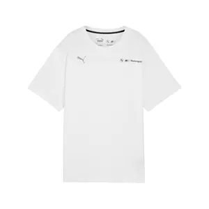 PUMA Womens Bmw M Motorsport Essentials Crew Neck Short Sleeve Casual Tops Casual - White