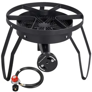 Bestfire Professional-Grade 16" High-Output Propane Burner | 200,000 BTU Single Stove with Adjustable Hose for Camping, Frying & Home Brewing