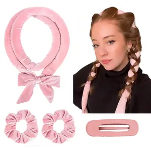 24cm Jumbo Flexi Rods For Curls   Soft Satin-Wrapped Heatless Curling Irons Set   Sleep-Friendly Damage-Free Styling For All Hair Types Expandable Lazy Bun Holder flexi  rods  curls heatless  curls  rods