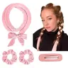 24cm Jumbo Flexi Rods For Curls   Soft Satin-Wrapped Heatless Curling Irons Set   Sleep-Friendly Damage-Free Styling For All Hair Types Expandable Lazy Bun Holder flexi  rods  curls heatless  curls  rods