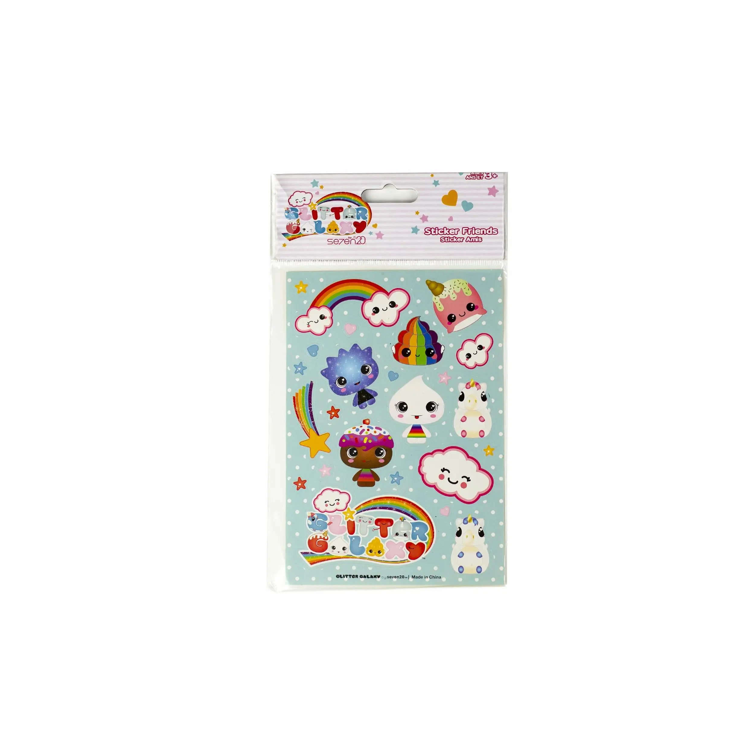 Magical Glitter Galaxy Sticker Friends Sheet - Wave 1, Cartoon Unicorn Meemee Art Friendship Themes Adorable Glitter Stickers, Scrapbooking DIY Creativity Boost Supplies (Toys & Hobbies Arts & Crafts Educational Toys)