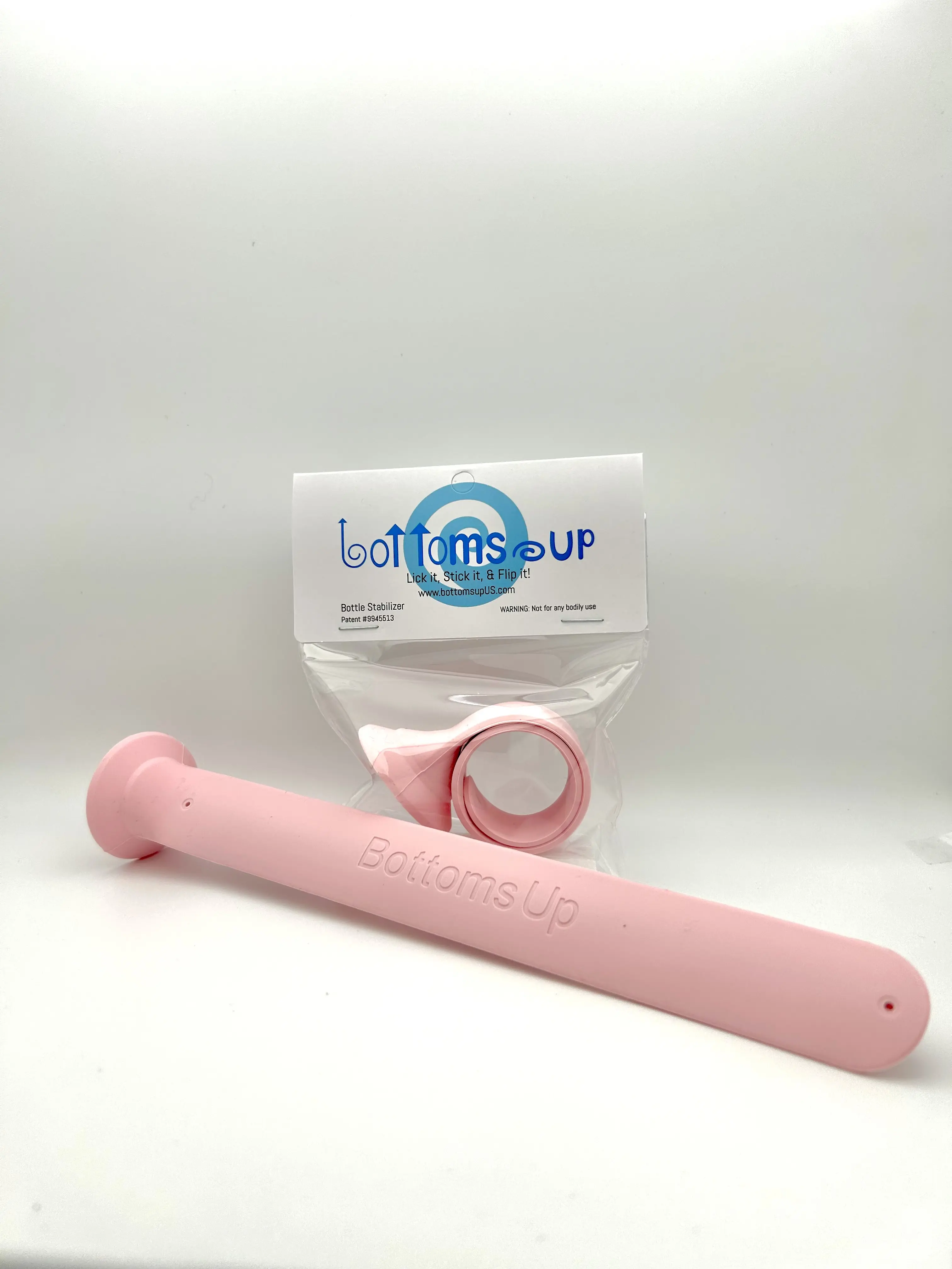 Bottoms Up Bottle Emptying Bottle Stabilizer in Presley's Pink Aesthetic Smooth