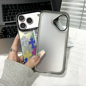 Stylish cross-shaped phone case, compatible with iPhone 17/16/15/14/13/12/11 Pro/Plus, unisex, drop and shock resistant, iPhone 16/15 Plus case.