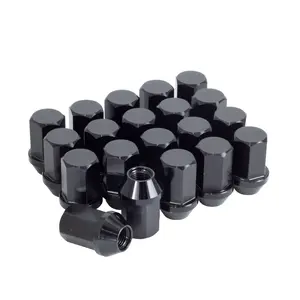 Lightweight Racing Lug Nuts - 12x1.25 - Black (20 Pack)