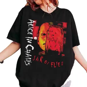 ALICE IN CHAINS T-Shirt Jar of Flies Album Art Alt Rock Metal Graphic T-shirt, Vintage 90s style top clothing, Unisex graphic Streetwear shirts-HKF00010