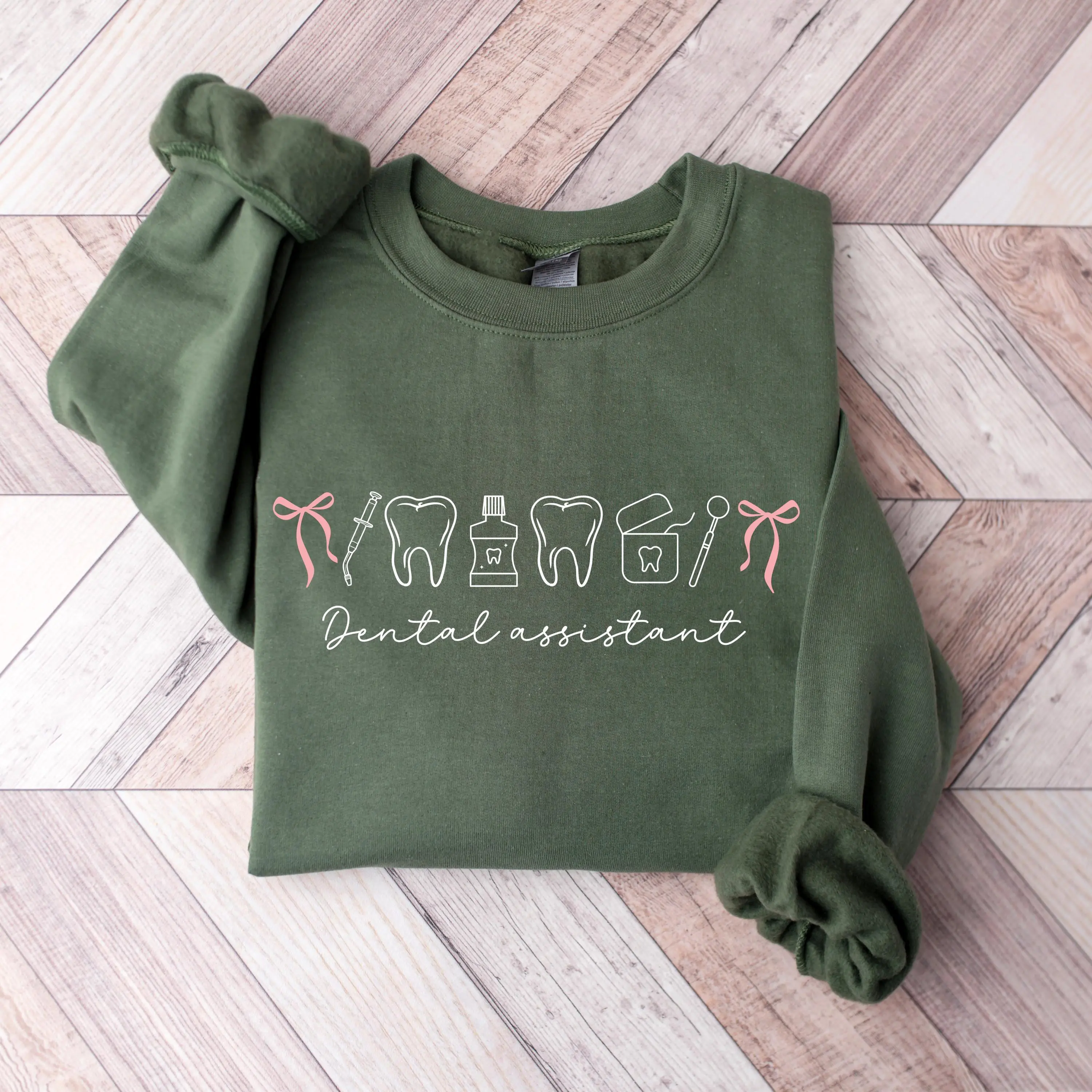 Coquette Dental Assistant Sweatshirt, Dental Hygienist Icon, Dental Graduation Gift, Dental Hygienist Coquette sweater.