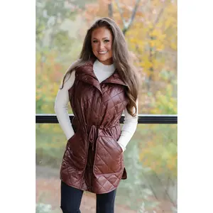 Harlow Puffer Vest-Brown//reshoot