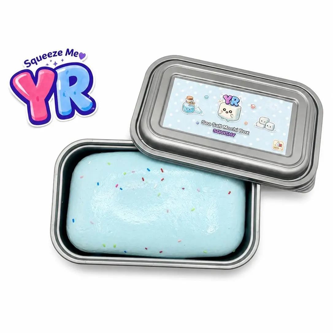 YR Box Cake Squishy Slow Rising Fidget Toy - Sea Salt Strawberry Matcha Taro Chocolate Mango