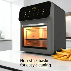 General air fryer 13L convection oven with visual window and touch screen, 360 ° automatic convection operation for oil-free cooking, healthy oil-free cooking