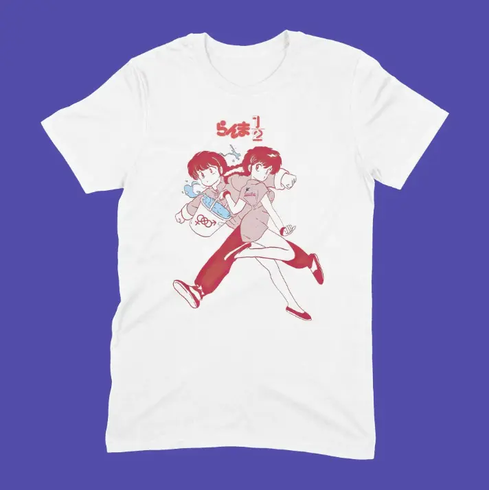 Gildan Men's and Women's T-Shirt, Vintage Anime Japanese Graphic Tee, Ranma 1/2 Bunny T-Shirt, Retro Aesthetic Shirt, Unisex Gift Manga Anime Shirt, Gothic Grunge Y2K Emo Scene Amity Affliction Style Clothes Menswear Womenswear Streetwear