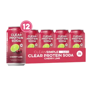 Clear Protein Soda: Cherry Lime (12 Oz. | 12 Pack)