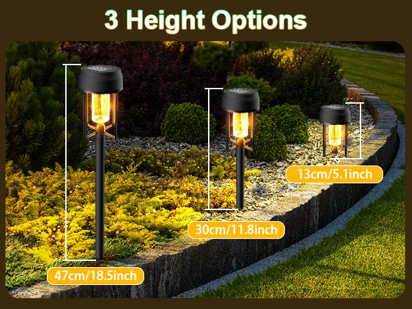 Nupostai Upgrade Solar Pathway Lights, Brighter Outdoor Garden Lights with Larger Solar Panel, Auto ON/OFF, 3000K Waterproof Outdoor Lights for Patio, Yard, Backyard, Landscape, Path, Walkway, Driveway, Sidewalk, Lawn, Halloween, Christmas Decoration