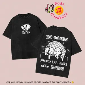 No Doubt Tee – Sphere Las Vegas Tour 2025 T-Shirt Hoodie & Sweatshirt Vintage Acid Wash Rock Pop Punk Ska Heavy Cotton Oversize Unisex Retro Graphic Streetwear Concert Music Fan Gift Top