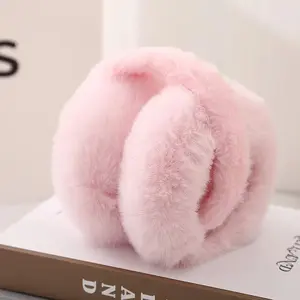Winter women's warm ear muffs, long wool winter ear protectors, foldable for both men and women, students, cute, anti-freezing, anti-cold ear covers