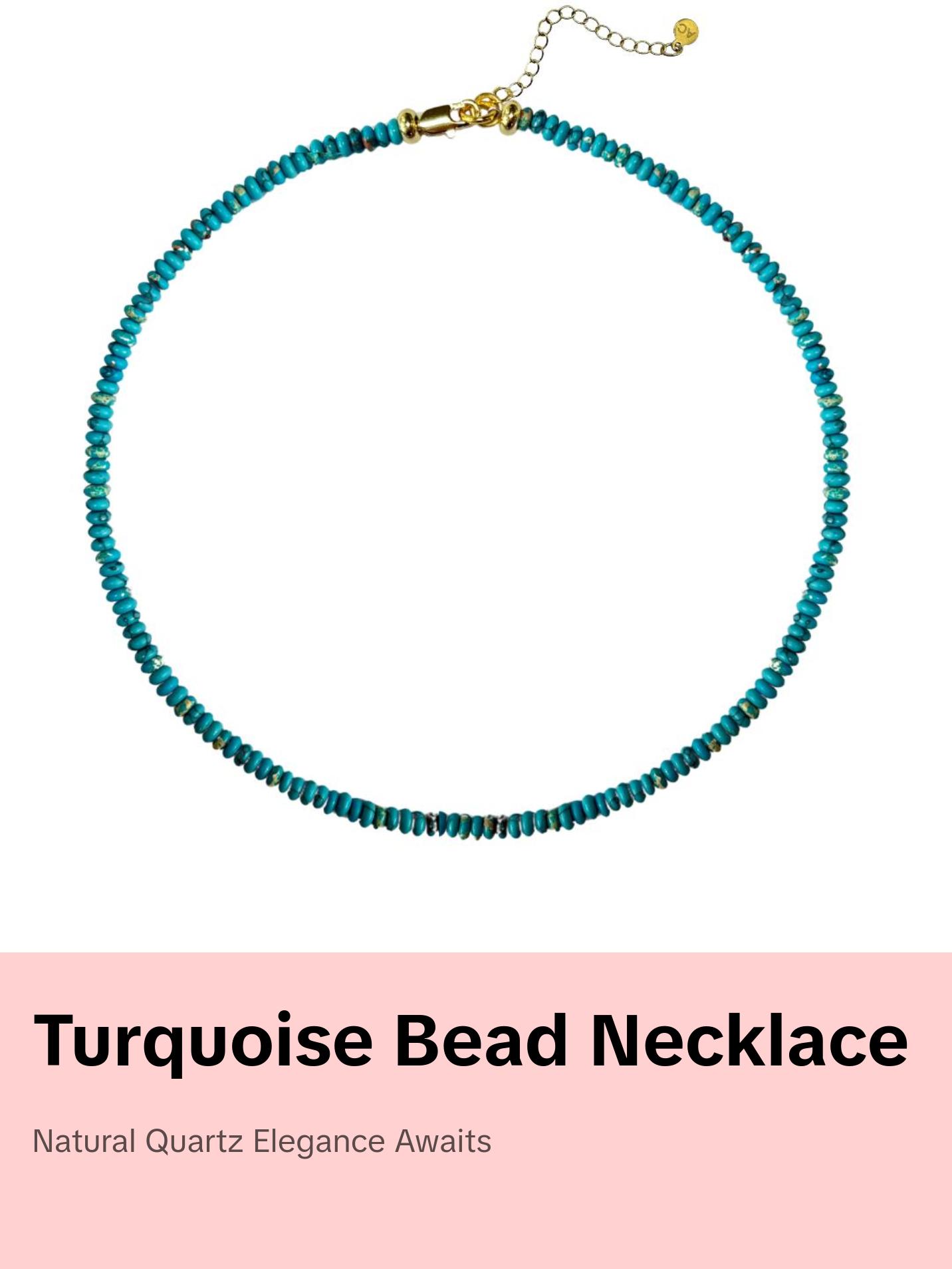 Micro Beaded Necklace - Turquoise
