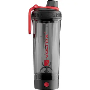 VOLTRX Shaker Bottle, Gallium USB C Rechargeable Electric Protein Shake Mixer, Shaker Cups for Protein Shakes and Meal Replacement Shakes, BPA Free, Made with Tritan, red, 27oz