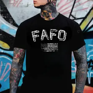 FAFO American Flag Men's Shirt, Tactical Humor Hoodie for Gun Owners, 2nd Amendment, Veteran, Patriotic Tactical