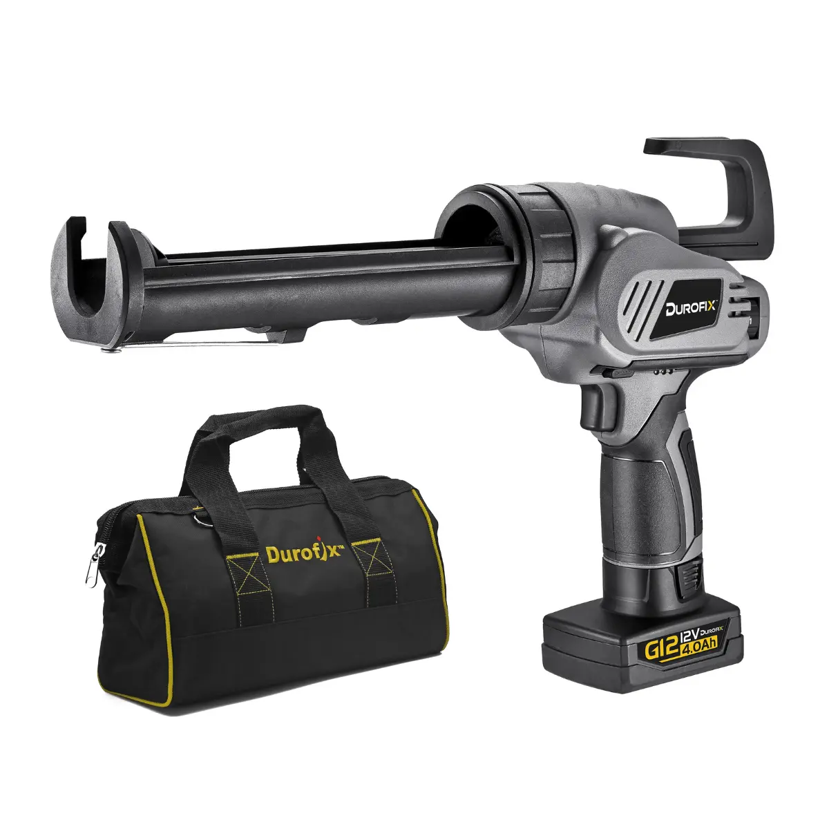 Durofix RZ1230-PG G12 Series Cordless Automatic Caulking Gun Kit for 10 oz. Cartridge w/ 8-Speed Dial & 4.0 Ah Battery