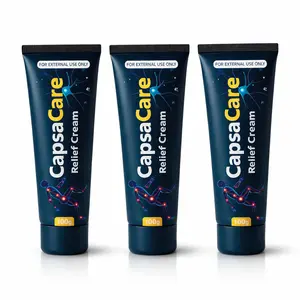 Capsa Neuropathy Relief Cream | Capsaicin Nerve Pain Relief for Burning & Tingling, Nighttime Soothing & Menthol Cooling, Muscle & Joint Comfort for Feet, Hands & Legs (3-Pack)