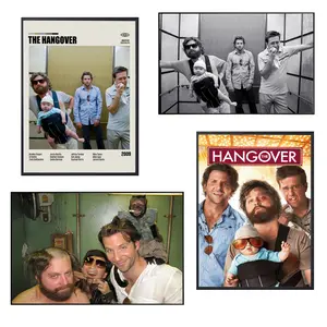 The Hangover Movie Poster, Retro Vintage Film Print, Phil Wenneck, Stu Price, Alan Garner, Doug Billings Wall Art, Bedroom Dorm Decor