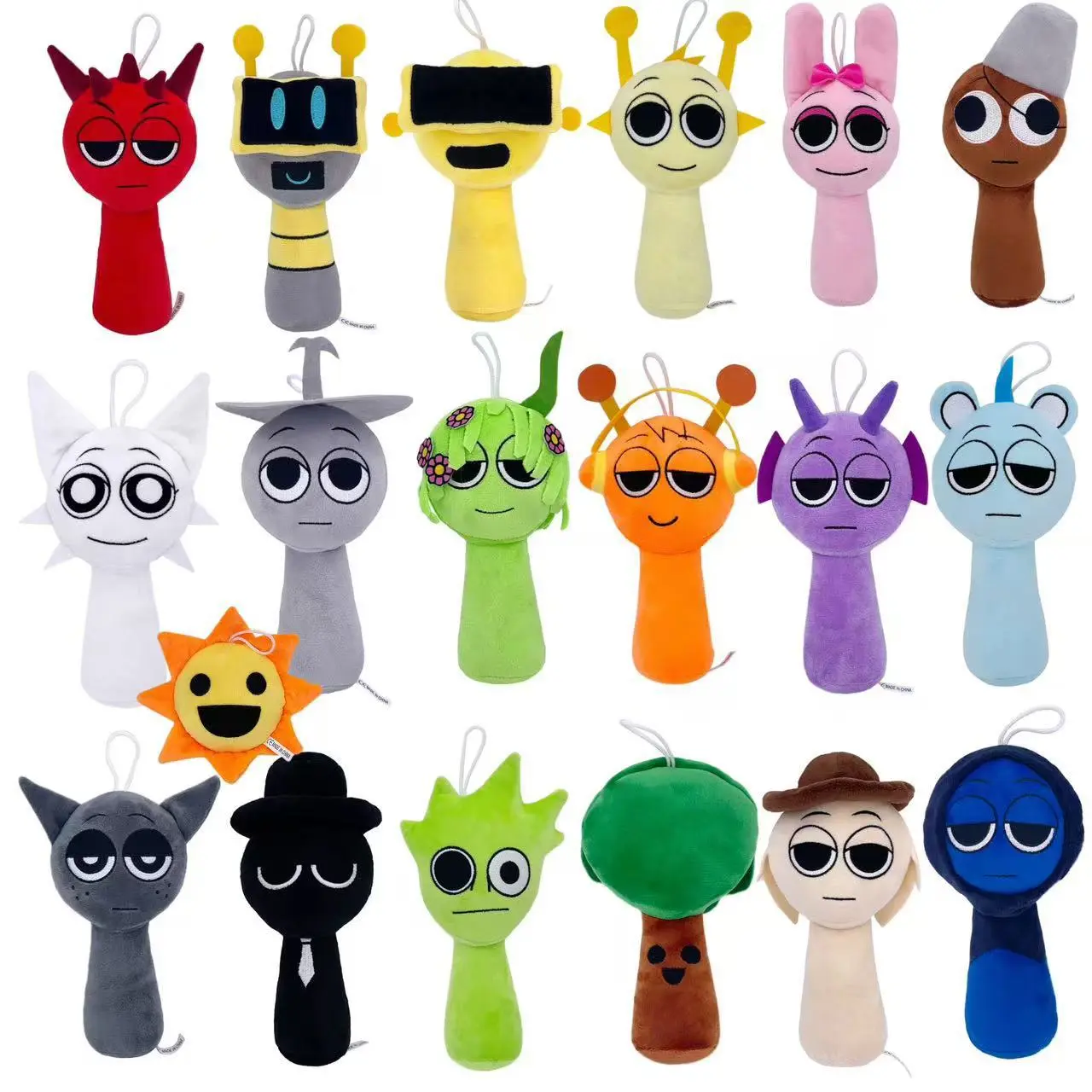 New Sprunki Plush Toy Cute Cartoon Character Soft Stuffed Doll Incredibox Style Home Decor Kids Gift