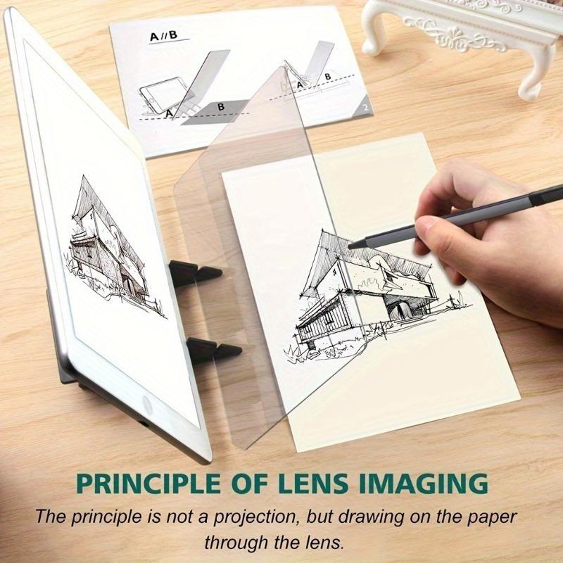 【FaddishDeal】Optical drawing board, portable optical wiring board, image layout, drawing projector, optical copy pad, easy to track drawing tool Art Supplies.
