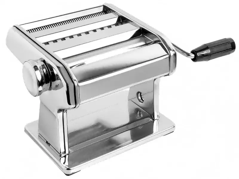 Stainless Steel Kitchen Manual Pasta Maker Machine - Kitchen Gadgets Utensils with Adjustable Roll, Clamp & Baffle, Spaghetti Cut, Handle for Homemade Spaghetti, Lasagna, Food Grade