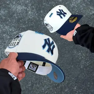 New Era 59FIFTY MLB NY Yankees Cap LA Dodgers Fitted Cap | High Crown Flat Brim Baseball Hat Unisex, Iconic Team Logos, Urban Streetwear