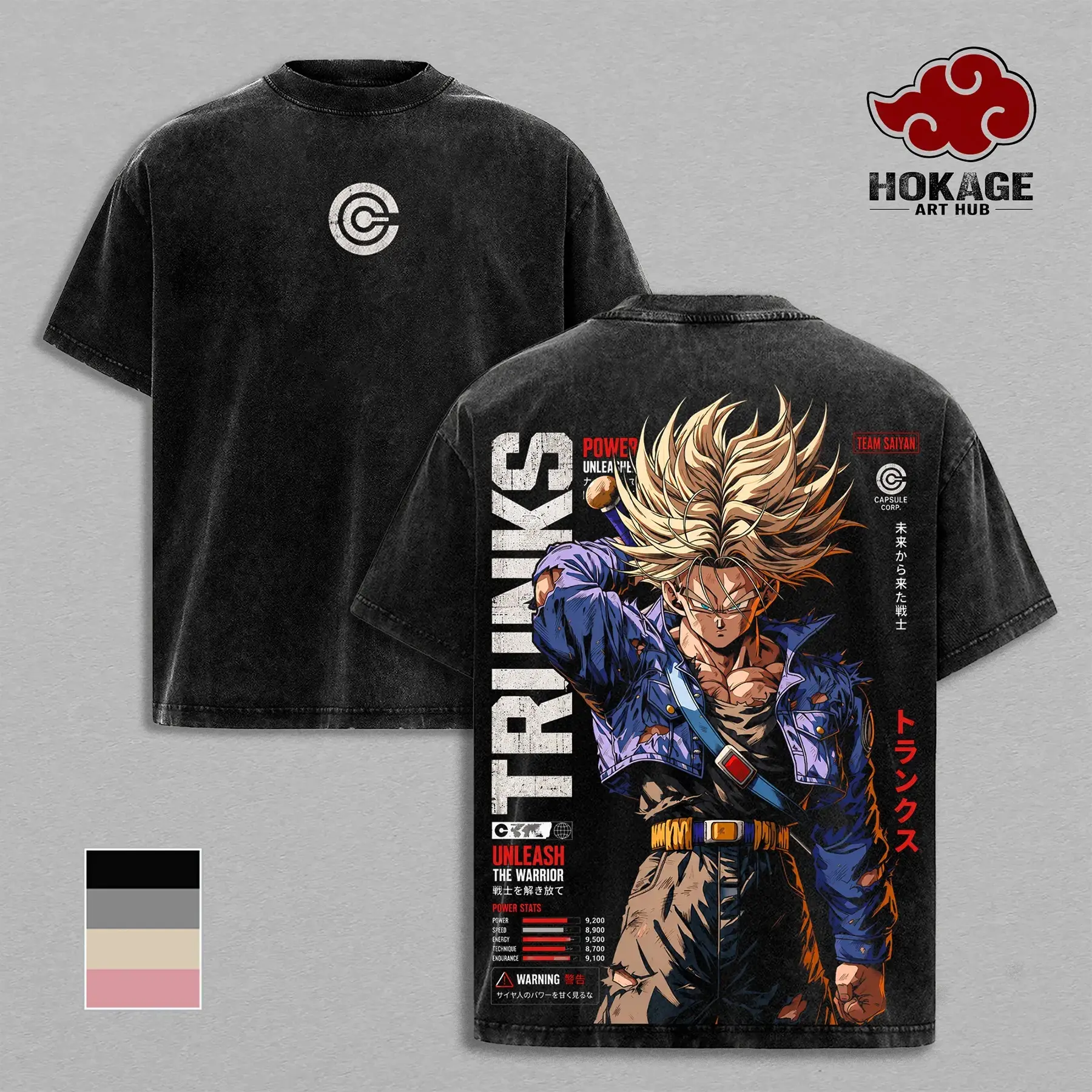 Trunks T-Shirt, Future Trunks Capsule Corp Graphic Tee, Back Print Vintage 90s Anime Shirt, Graphic Tees Men, Trendy Tshirts, Men's T Shirts, DBZ Streetwear, Unisex Cotton Distressed Tee, Merch For Men, Men Fashion Graphic Tee