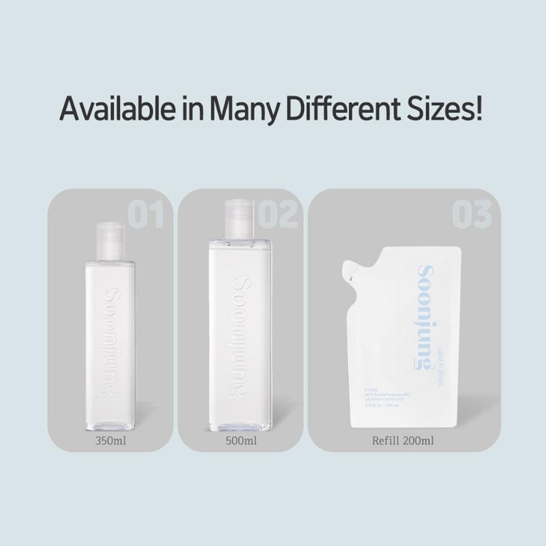 [ETUDE Official] Soonjung pH5.5 Relief Toner 11.8 fl oz (350ml) | Soothing & Hydrating Formula | Skin Barrier Protection | pH-Balanced | For Sensitive Skin