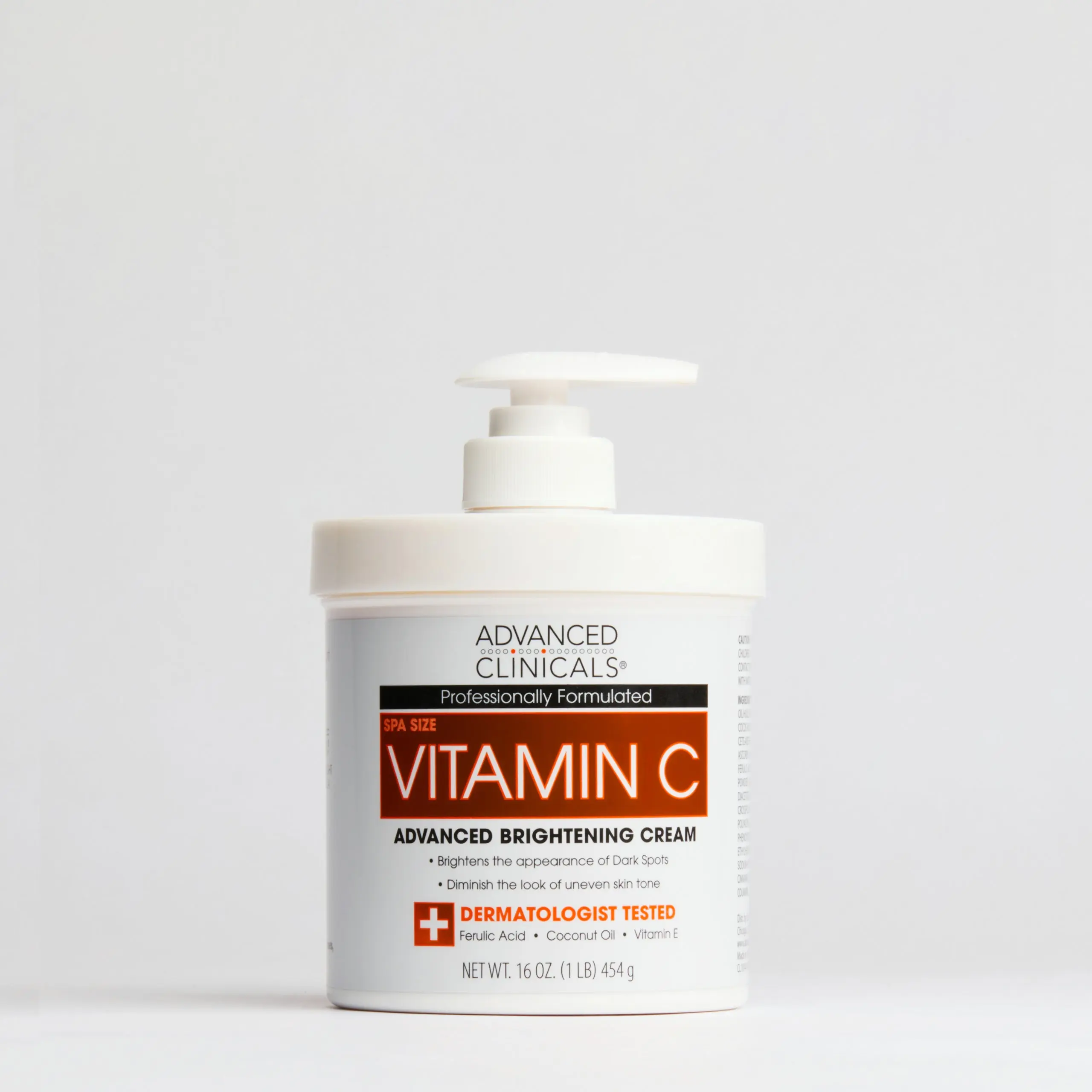Advanced Clinicals Vitamin C Body Cream - Brightening Body Care Moisturizer for Smooth Skin, Hydration, Even Tone, Discoloration Correction & Radiant Complexion