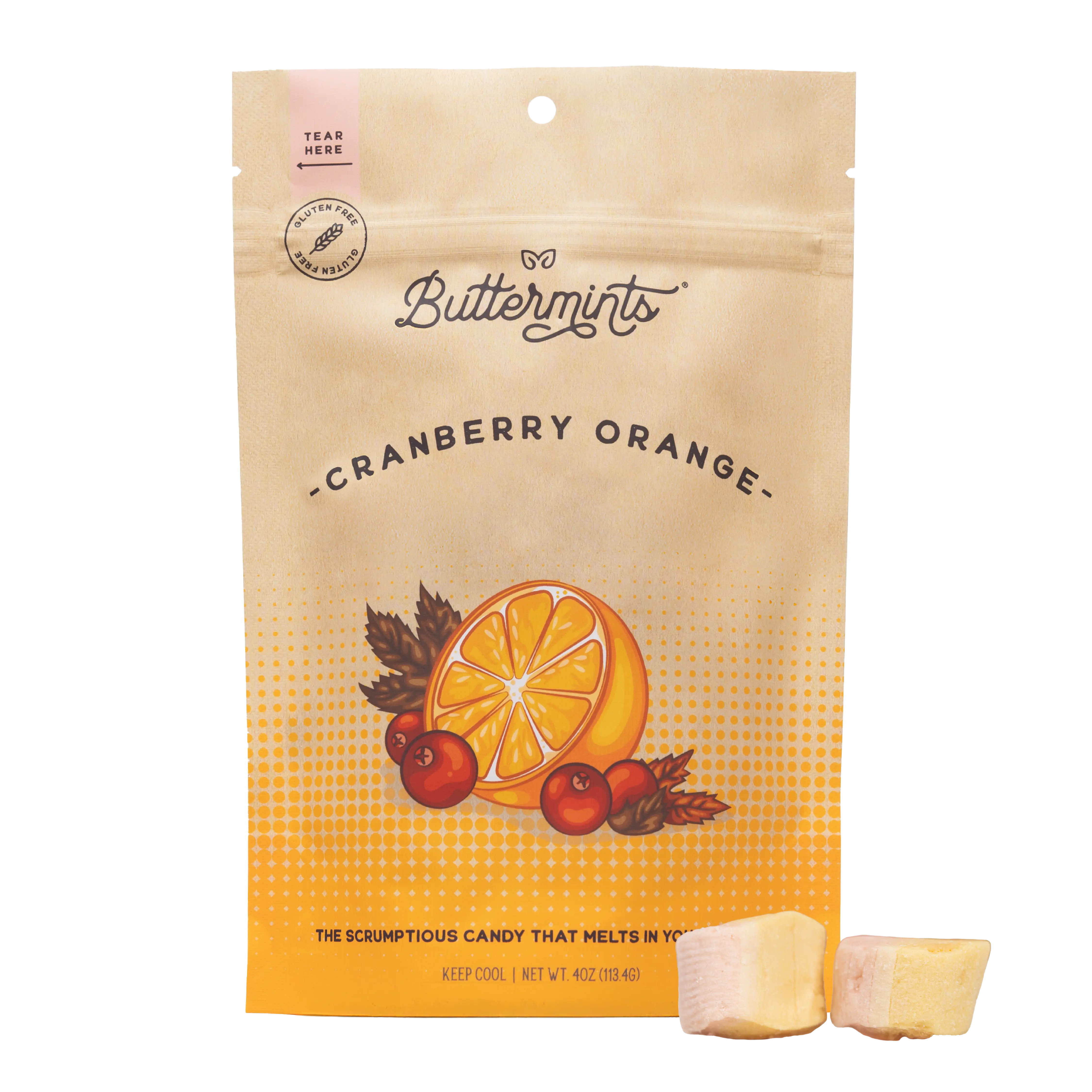 Cranberry Orange Buttermints | Handcrafted Buttermint Candies, Gluten Free
