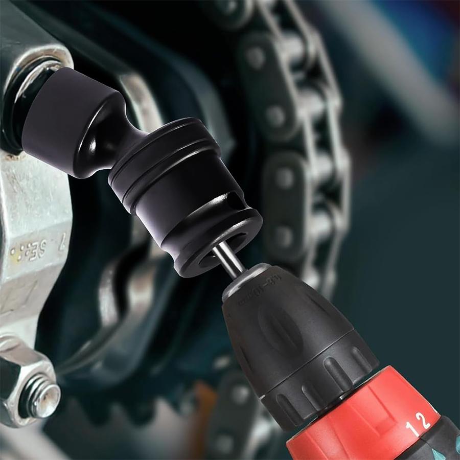 15PCS 3/8" Drive Shallow Universal Impact Socket Set,Swivel Socket Set,Metric Flexible Wobble Sockets, CR-MO,8-22mm, 6 Point