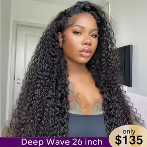 [26‘’Deep Wave=$135] Cheetahbeauty 200% Density 99J Burgundy/Natural Black/Ombre T1B/4/27 Deep Wave Lace Front Wigs Human Hair 13x6 HD Lace Frontal Wigs Human Hair Lace Front Wigs Pre Plucked 99j Burgundy Deep Curly Human Hair For Women