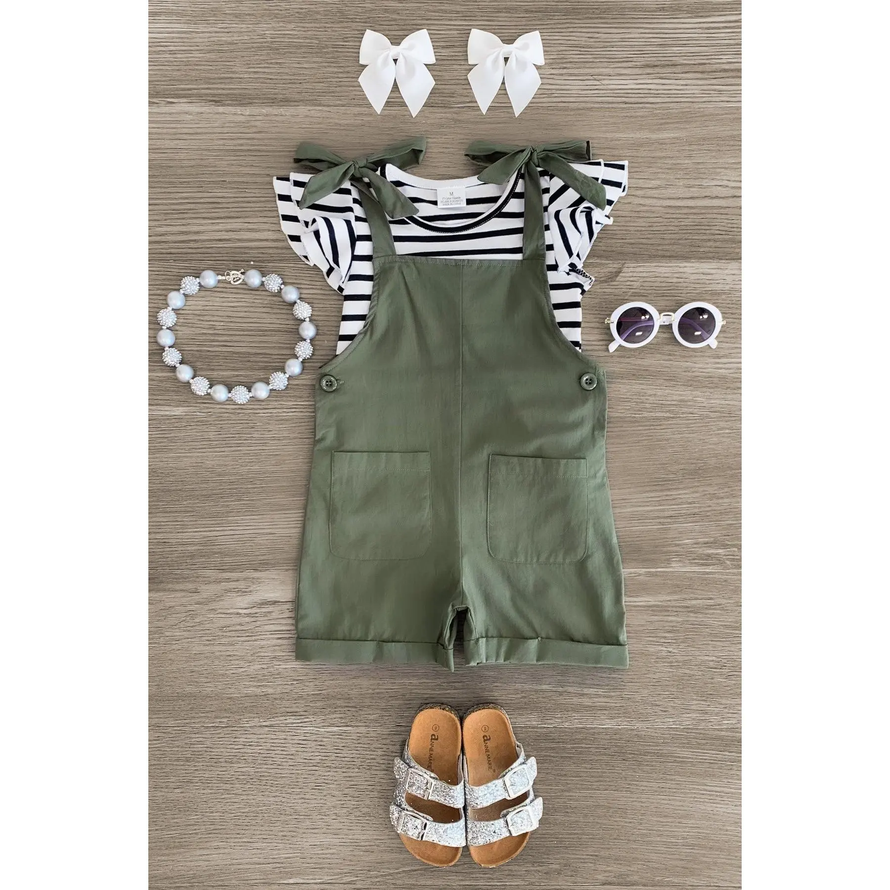 Striped Romper Set
