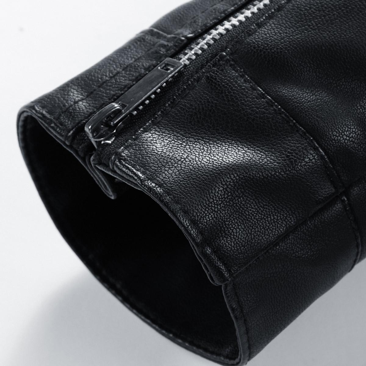 Men's Casual Stand Collar Jacket, Polyester Fiber, Solid Color, Long Sleeve, Regular Fit, Zipper Closure, Woven Fabric, Non-Stretch, With Pockets, Casual Style, Stand Collar Design - Heavyweight Knight Jacket, Full-Zip Front, Zipper Pockets, Shell with Li