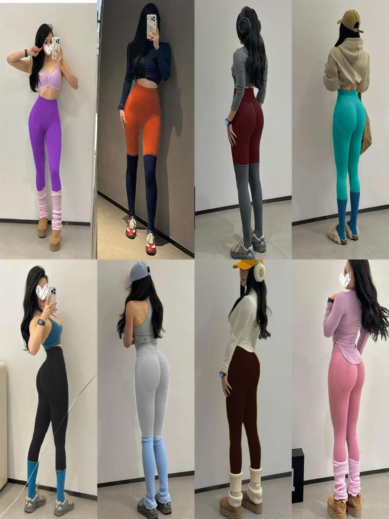 SUOVADUN CK8003 Women's High-Waist Seamless Yoga Leggings Quick Dry Stretchy Activewear Pants for Fitness Workout Casual Attire Soft Breathable Moisture Wicking Hip Lift Athleisure Y-Shaped Tummy-Control Slim Legs