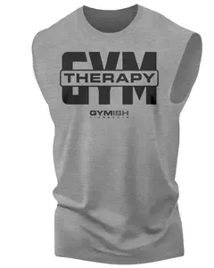 129. Gym Therapy V2 Workout Funny Muscle Tank Top for Men