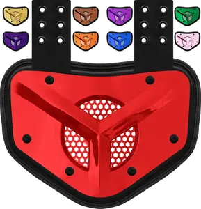 Penveer Chrome Football Back Plate with Air Vents for Shoulder Pads with High Impact Padding