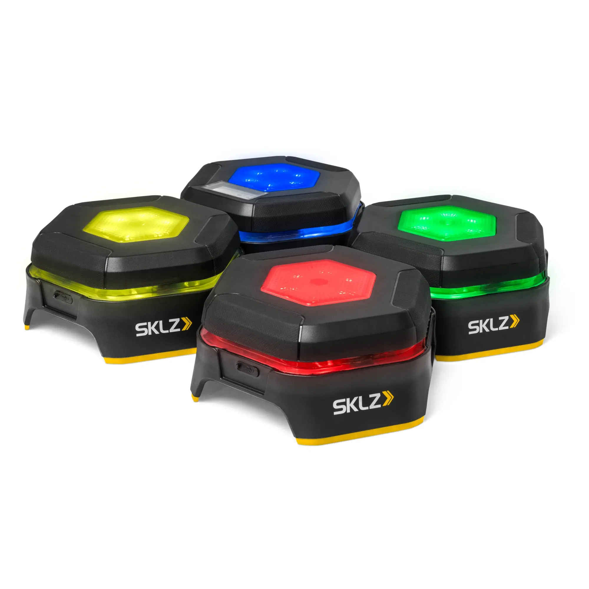 SKLZ Agility Training Equipment - Reactive Flash 4-Pod LED System for Reaction Time Training Drills, Portable & Water-Resistant