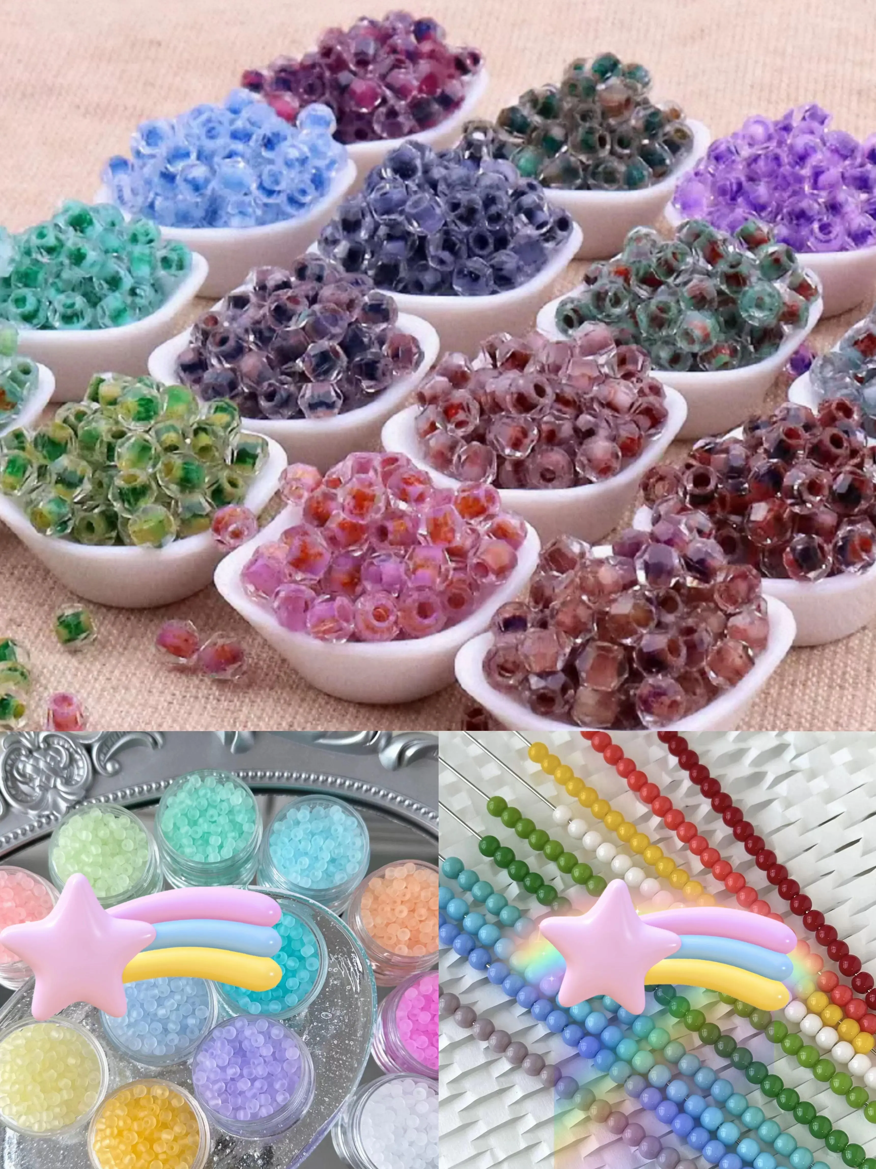 Jojo-Z2: 4mm mixed style Beads, DIY Beading supplies, Loose Seed Beads for Bracelets, Necklaces & Phone Charms