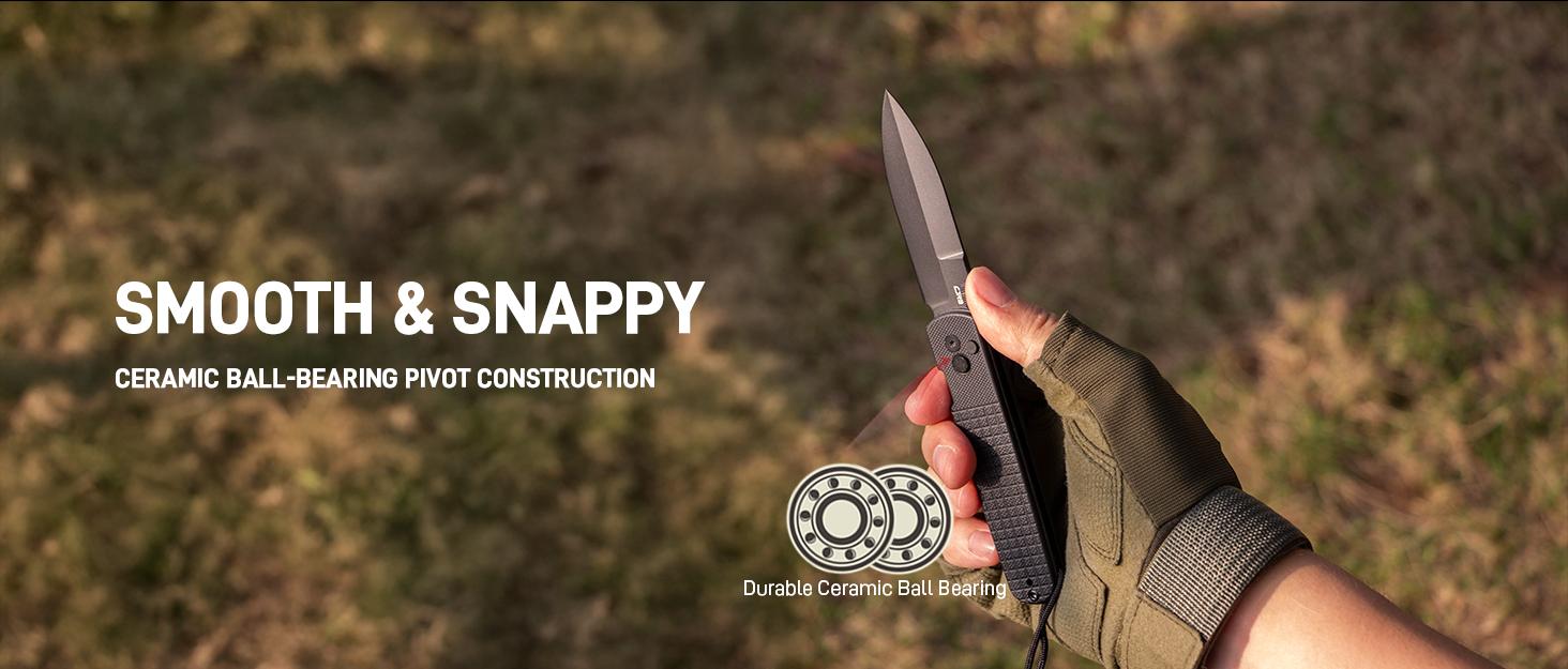 CJRB Locust Tool Knife for Men with 3.15'' AR-RPM9 Steel Blade and G10 Handle, Button Lock with Safety Switch EDC Knife for Camping and FathersDayGift