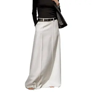 Vintage A-Line Maxi Skirt Women’s High Waist Long Flowing Skirt Summer Boho Style Womenswear Bottom royal outfits white dress casual classy modest