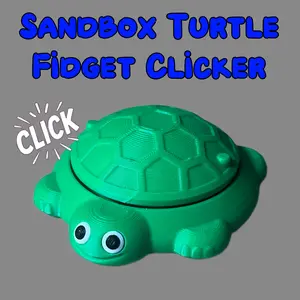Turtle Sandpit Fidget Clicker - Mini Nostalgic Decorative Figurine