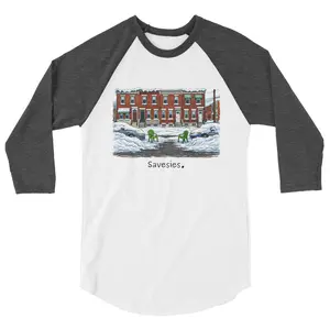 "Savesies" 3/4 Sleeve Raglan Tee